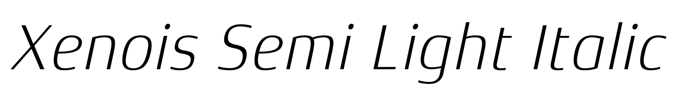 Xenois Semi Light Italic